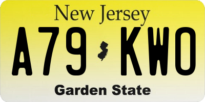 NJ license plate A79KWO