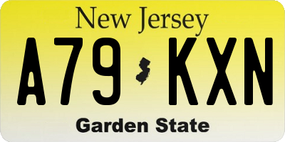 NJ license plate A79KXN