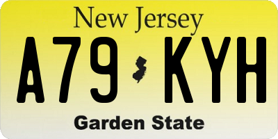 NJ license plate A79KYH