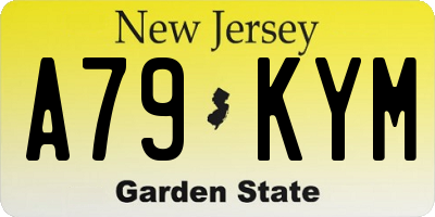 NJ license plate A79KYM