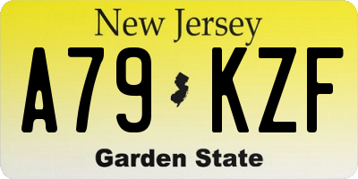 NJ license plate A79KZF