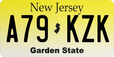 NJ license plate A79KZK