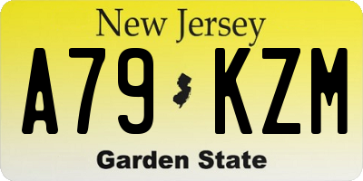 NJ license plate A79KZM