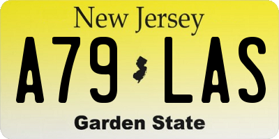 NJ license plate A79LAS