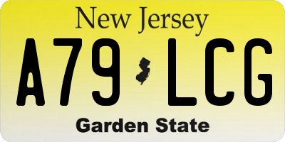 NJ license plate A79LCG