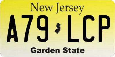 NJ license plate A79LCP