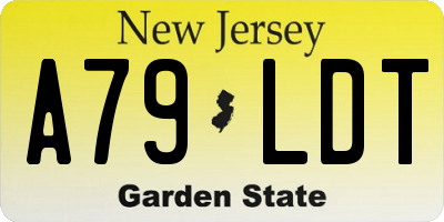NJ license plate A79LDT