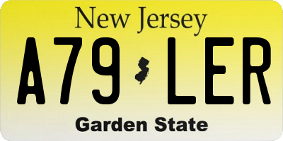NJ license plate A79LER