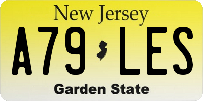 NJ license plate A79LES