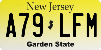 NJ license plate A79LFM