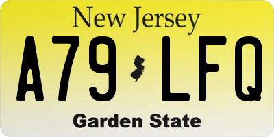 NJ license plate A79LFQ