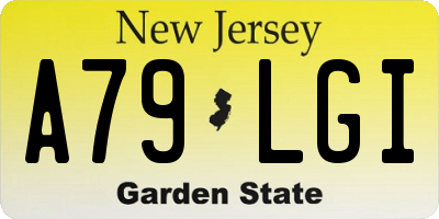 NJ license plate A79LGI