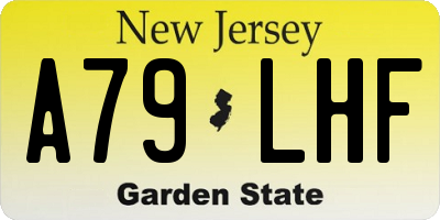 NJ license plate A79LHF