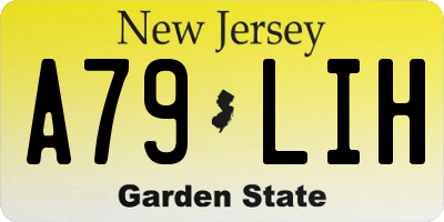 NJ license plate A79LIH