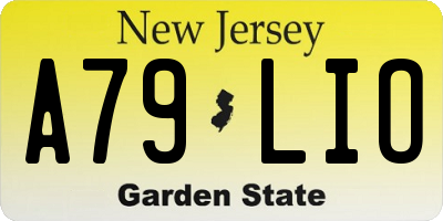NJ license plate A79LIO