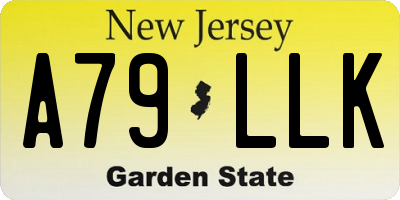 NJ license plate A79LLK
