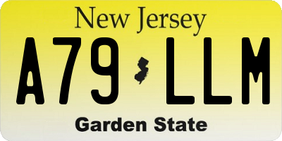 NJ license plate A79LLM