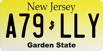 NJ license plate A79LLY