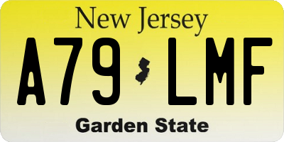 NJ license plate A79LMF