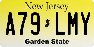 NJ license plate A79LMY