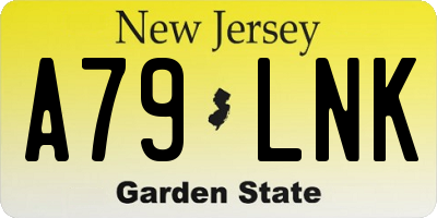 NJ license plate A79LNK