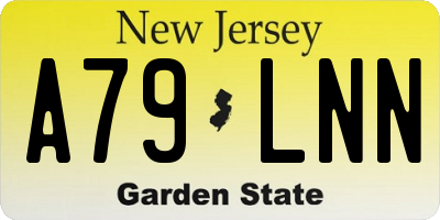 NJ license plate A79LNN