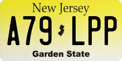 NJ license plate A79LPP