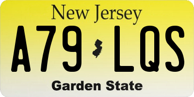 NJ license plate A79LQS