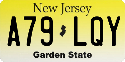 NJ license plate A79LQY