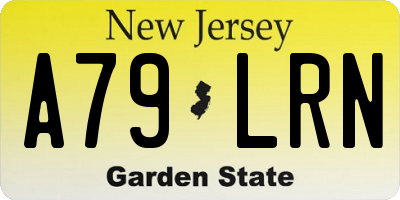 NJ license plate A79LRN