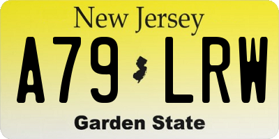 NJ license plate A79LRW