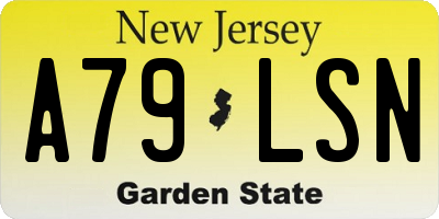 NJ license plate A79LSN