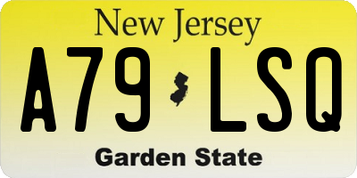 NJ license plate A79LSQ