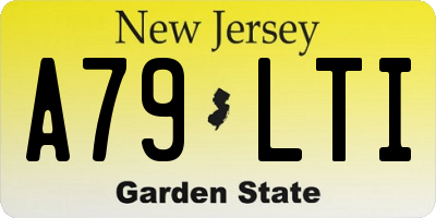 NJ license plate A79LTI