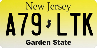 NJ license plate A79LTK