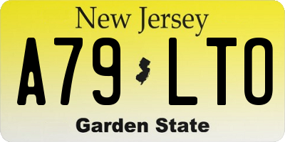 NJ license plate A79LTO