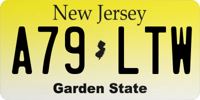 NJ license plate A79LTW