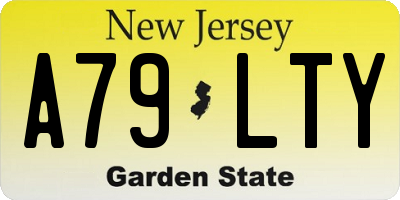 NJ license plate A79LTY