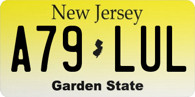 NJ license plate A79LUL
