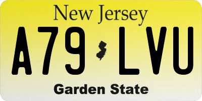 NJ license plate A79LVU