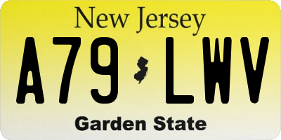 NJ license plate A79LWV
