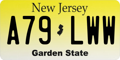 NJ license plate A79LWW