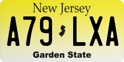NJ license plate A79LXA