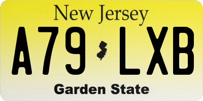NJ license plate A79LXB
