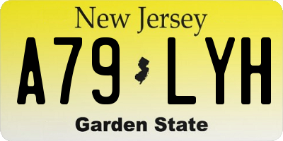 NJ license plate A79LYH