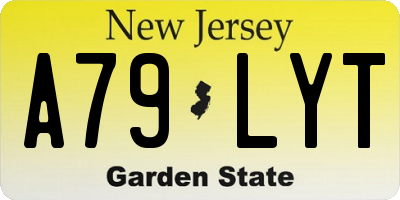 NJ license plate A79LYT