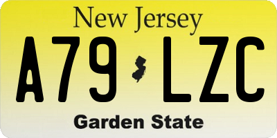 NJ license plate A79LZC