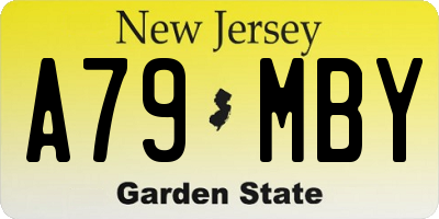 NJ license plate A79MBY
