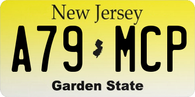NJ license plate A79MCP