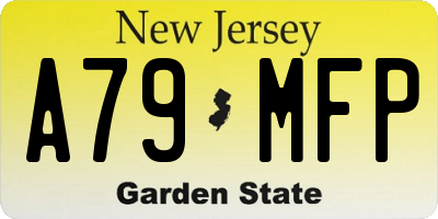 NJ license plate A79MFP
